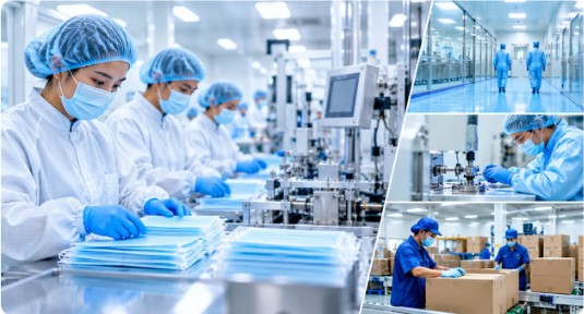Cleanroom professionals at work