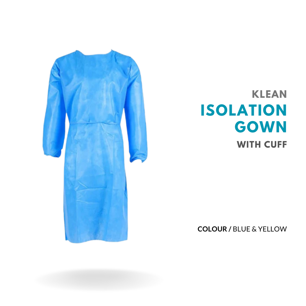 [KLH1030] Isolation Gown With Cuff - 10 Pcs/Bag