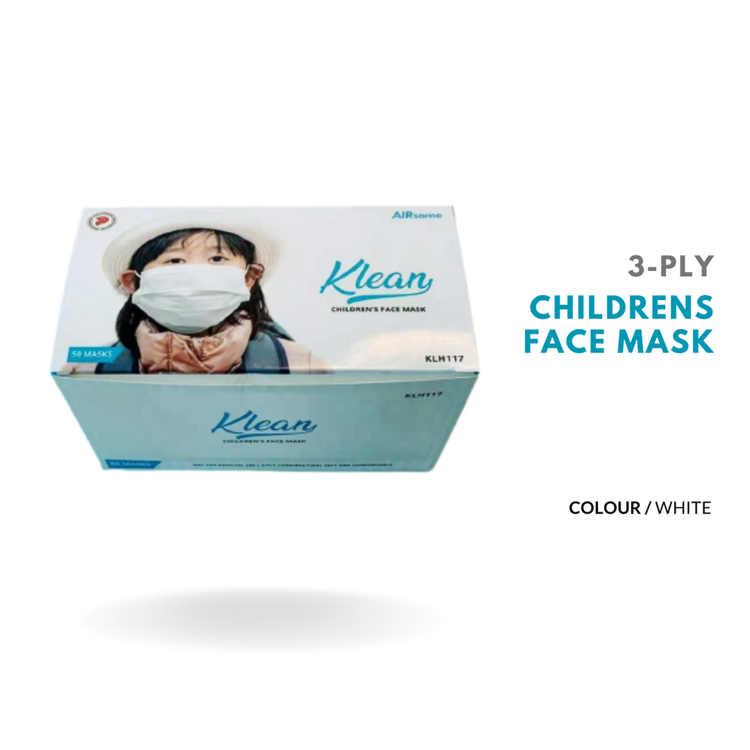 [KLH117] 3-Ply Children's Face Mask | 99.9% BFE - 50 Pcs/Box