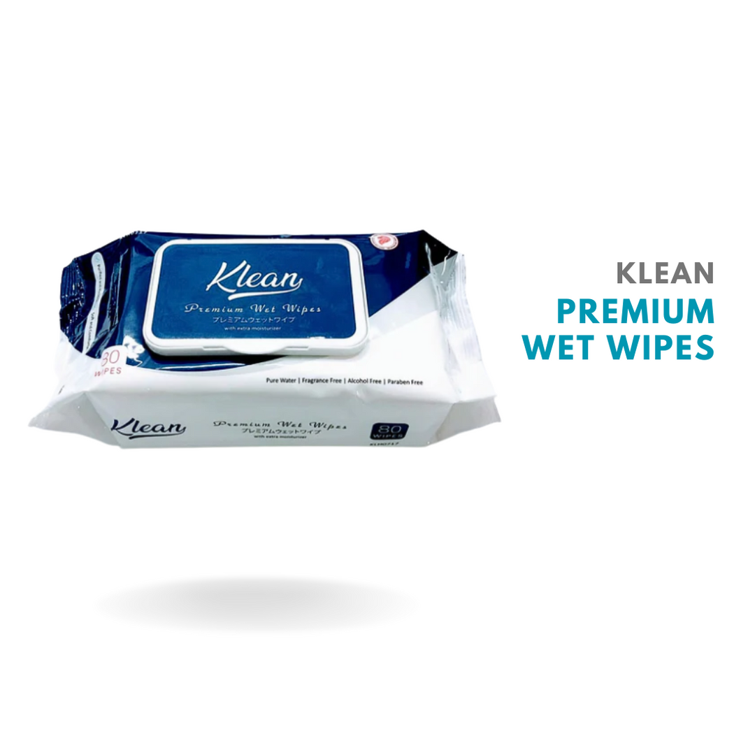 [KLH0717] Klean Premium Wet Wipes | 80 Wipes/Bag | Pack of 4 bags