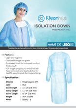 Load image into Gallery viewer, [KLH1030] Isolation Gown With Cuff - 10 Pcs/Bag[XL]
