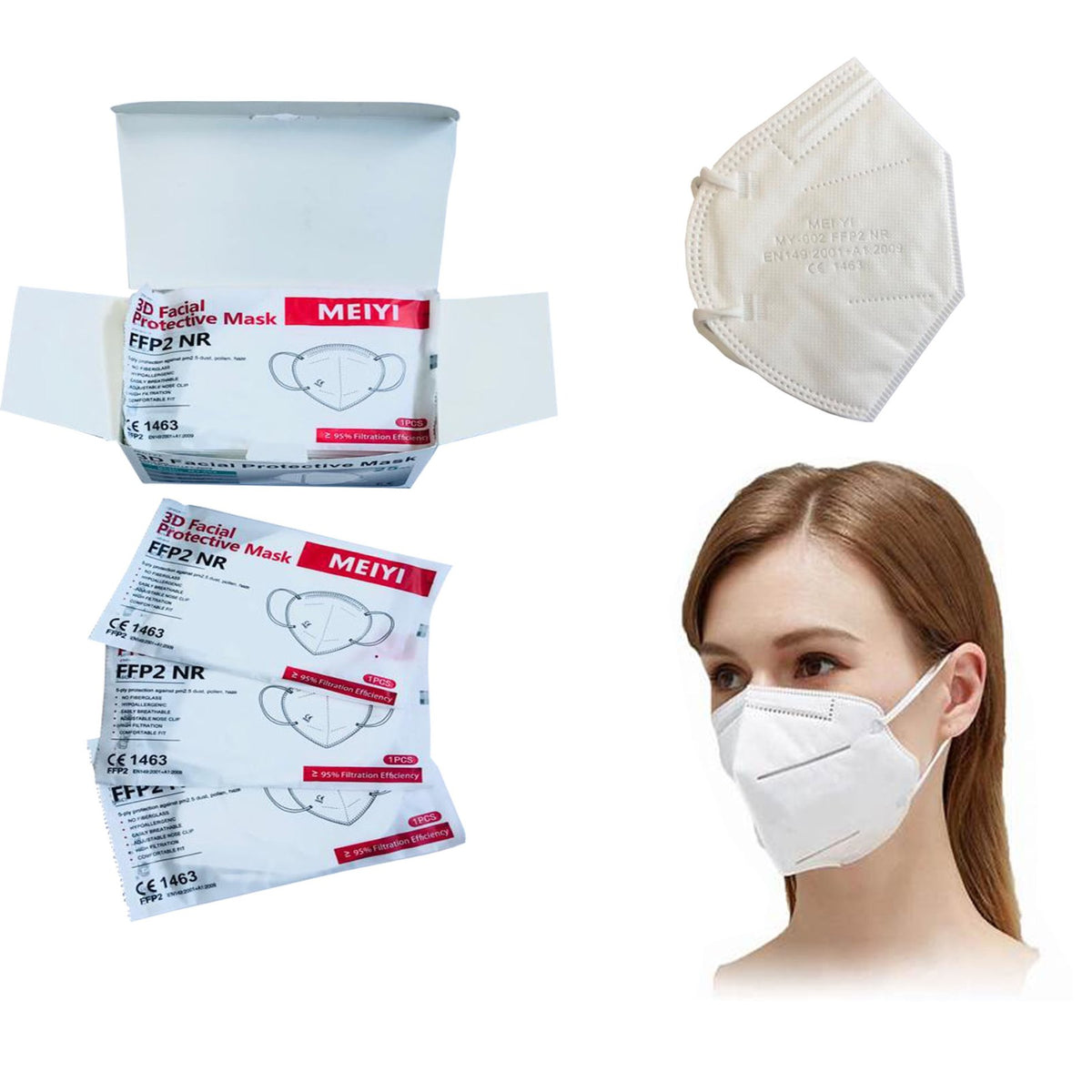 3D Facial Protective Mask FFP2 Non Medical [25 Pcs/Box] – KleanHaus